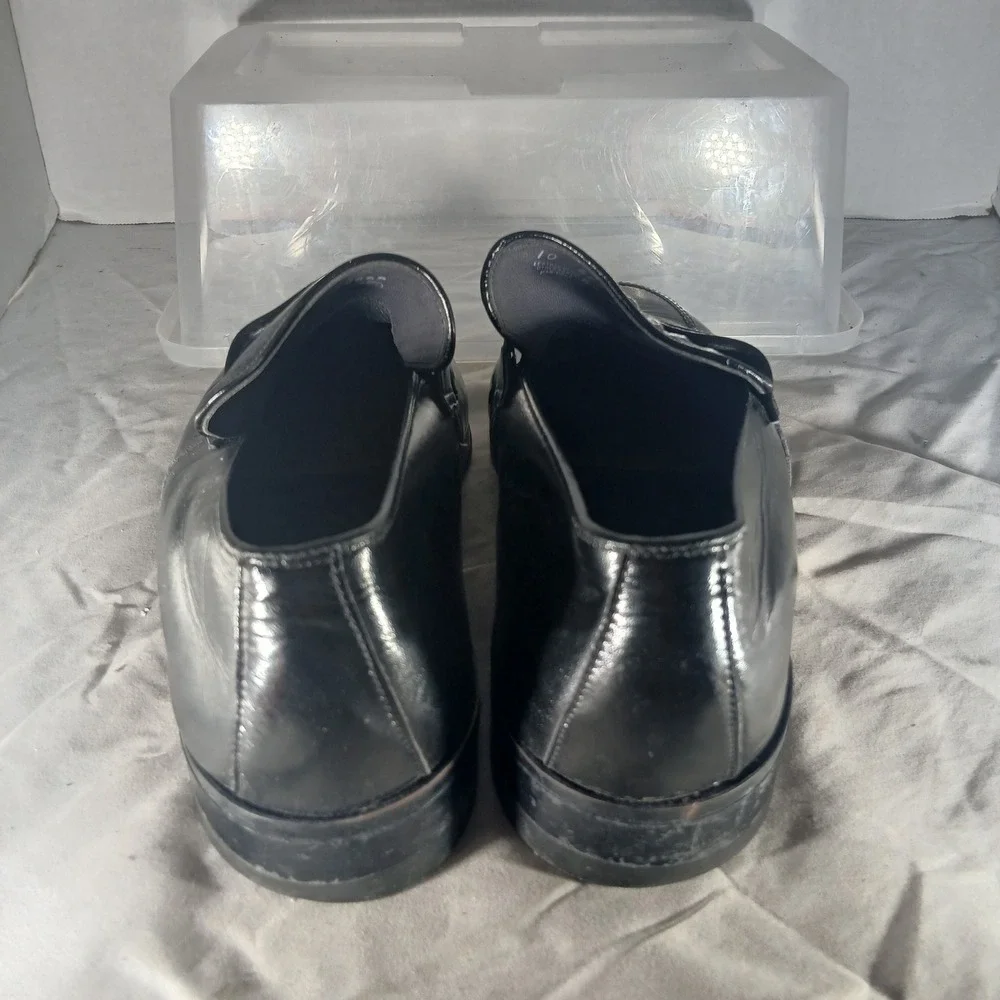 Mason Shoes Mens Black Leather‎ Penny Loafers Made in USA Size 10 TJ18865 854M67